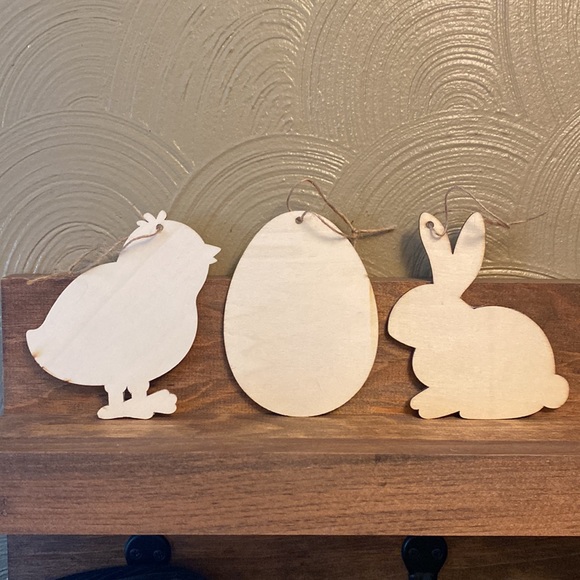 Spring Wooden Hanging Decoration set of 3 - Picture 5 of 5